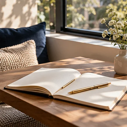Illustrative open notebook for an accounting discussion